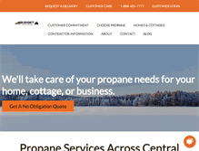 Tablet Screenshot of budgetpropaneontario.com